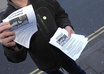 Handing-out-flyers