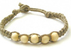 make a simple hemp bracelet with wooden beads