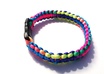 send you a tie dyed Paracord bracelet that unravels to over 9 feet for emergency and utility use