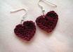 crochet dainty HEART Earrings small1