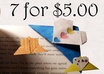 create 7 origami heart bookmarks