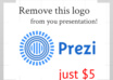 remove prezi logo and add your logo