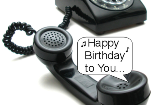 sing a Personalized Happy Birthday Song Over the Phone in 4 Part Harmon