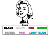 make x2 Lovely Marilyn Monroe Decal Stickers