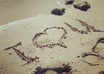 write your message in the NY sand