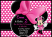 create a beautiful personalized Minnie Mouse BIRTHDAY Invitation Card print ready