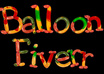 tie balloons together to form a title