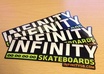 mail you 10 Infinity skateboard stickers