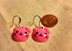 make you a pair of these cute pink kitten earrings
