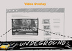 put your animated gif ,logo, text, ad inside your video
