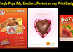 design any single page Paper advertisement, flyer, poster, Book Cover,Invitation