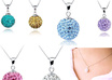 sell a Swarovski Crystal 10 mm Disco Ball Pendant Silver Necklace and Gift box small1