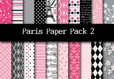 send you 20 Paris themed digital scrapbook pages big1