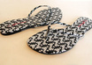 send you new cute flip flops shoes with skulls print to you