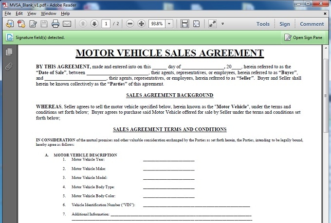 give you a motor vehicle sales contract template fiverr motor vehicle contract of sale