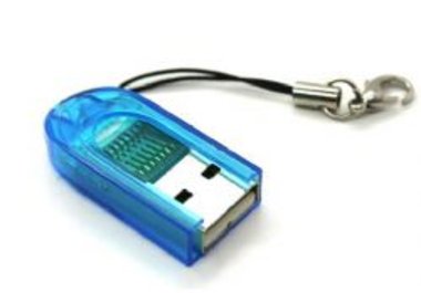 send you Blue TFlash Micro SD Card Reader big1
