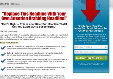 create an attractive squeeze or landing page big1