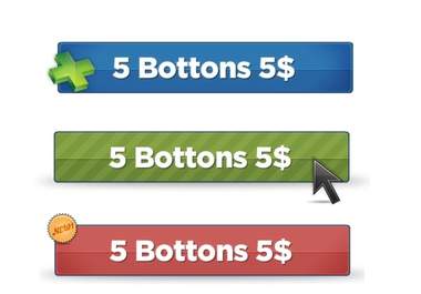 create 5 custom and unique buttons with any color,picture and text that you want just big1
