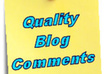 write excellent quality comments on 8 of your blog posts