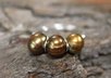 make a sterling silver rustic earthy yellow Pearl ring