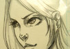 draw a traditional semi realistic anime headshot of any character or person of your choice