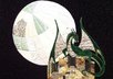 send you 5 Guardian Dragon on a castle tower blank greeting cards