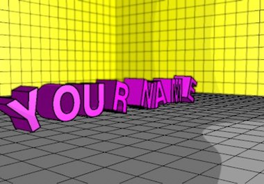 create your name in 3D cartoon style video big1