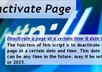 provide a php script written by me that deactivates a webpage automatically at a certain date and time in future