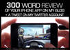 promote your iPhone app by writing a 300 word review on my website