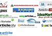 manually submit an article of yours to 15 high page rank dofollow article sites