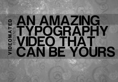 make you an Impressive Kinetic Typography Moving Text video big1