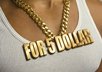write Your Two Different Message On Neck With Gold Plated Chain