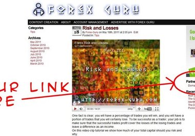 put a link to your website on every page of my forex blog big1