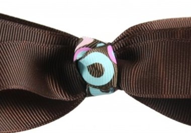 ship you a Chocolate Brown with Aqua Dots Boutique Bow big1
