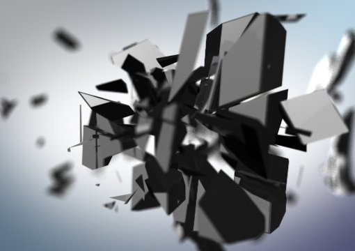 create a shattering text intro video big1