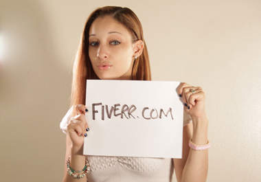 write a sign saying anything you want and take 2 cute high res pics of my hot model with it big1