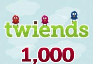 create and sent you new TWIENDS Account with full 1000+ seeds in 24 hours big1
