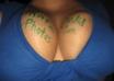 write your message or website in marker on myself in a photo