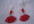 make a pair of Red  Lip Earrings