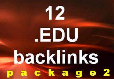 create 12 EDU profile backlinks on PR8 and PR7 domains package2 big1