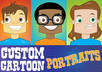 create a fiverr exclusive custom cartoon portrait for your facebook