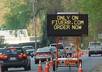 write your message on a construction road sign small1