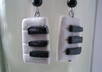 make a pair of polymer clay piano earrings