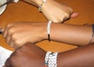 put your message or business name on 2 custom made beaded bracelets