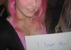 hold up a sign with your company name, personal message, birthday wishes, website link or any other greetings