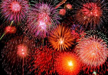 create a FIREWORKS show as a Happy Birthday or Congratulations greeting big1