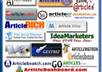 manually submit an article of yours to 15 high page rank dofollow article sites
