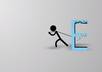 make this professional stickman animation of your logo small1