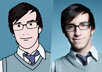draw a julian opie style cartoon image from your picture