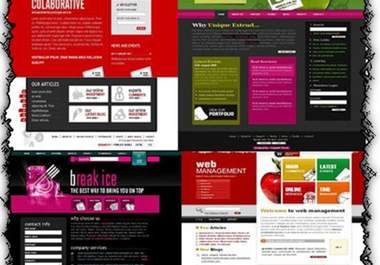 give you 5 professional website templates of your choosing plus the html code from a total of 41 templates big1